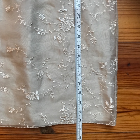 Ann Taylor Beige Cream Lace Silk Shift Dress, EUC, 2 - Picture 8 of 12